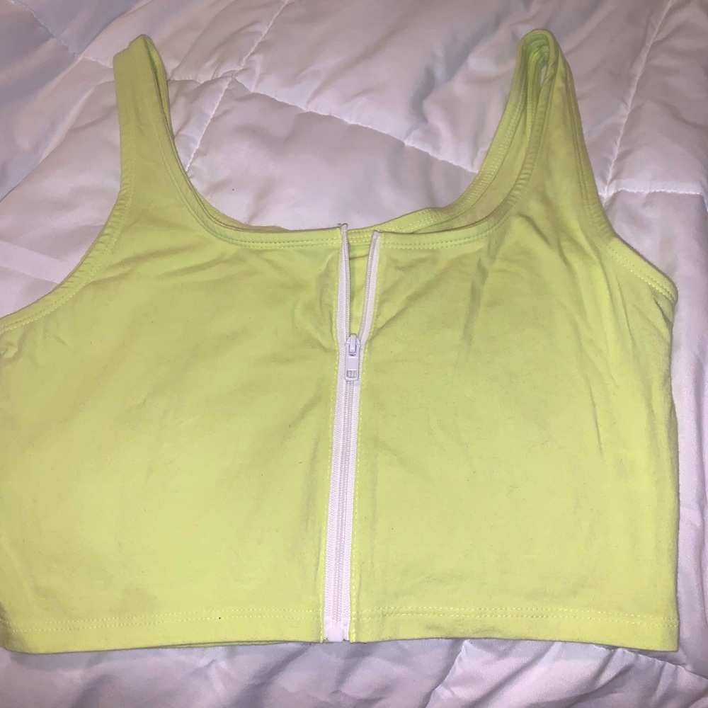Cropped Tank Top w/ zipper
